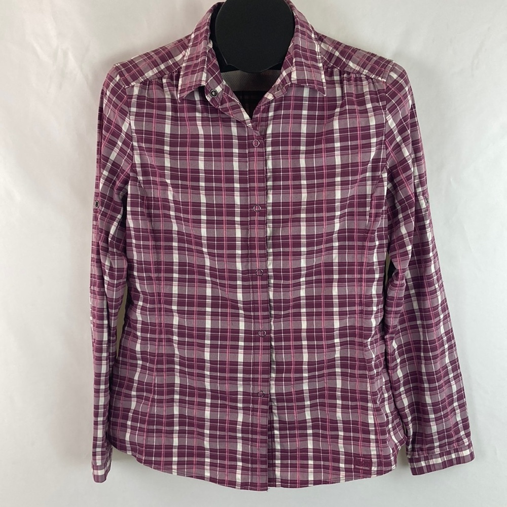 REI Outdoor Quick Drying Snap-Up Shirt with Hidden Zipper Pocket - Picture 1 of 11